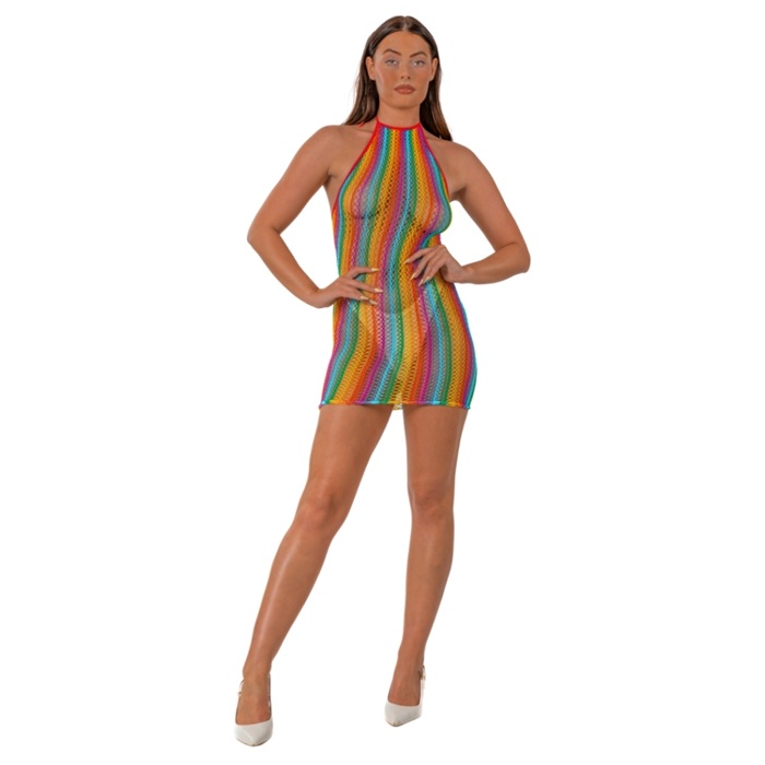 Lace by LJ Rainbow Halter Neck Dress Lace by LJ Rainbow Halter Neck Dress